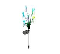 Solar Jellyfish Beacon, LED Ambient Lamp, Hanging Spotlight Ornament, Color Changing Glow, for Outside Patio Yard Christmas Birthday Porch Fence Deck Backyard 9.5×29.2 Inch