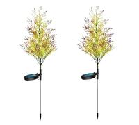 Solar Landscape Path Christmas Tree Lights | Solar Christmas Lights Outdoor LED | 2X Solar Christmas Tree Stake Lights for Pathway Lawn Decor, Perfect Outdoor Illumination for Holiday Celebrations