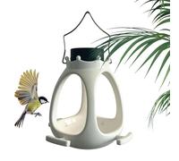 Solar Lantern Bird Feeder, Durable Outdoor Wildlife, Efficient with Integrated Solar Panel, Manual Polymer Pressure Extractor, Nature Display with Sturdy Build Feeder for Goldfinches and Sparrows