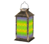 Solar Lantern Colorful Cute sea Fishes Collection Blue Water Seamless Cartoon Outdoor Waterproof Garden Hanging Lantern Solar Powered Lighting Outside Table Lamp for Patio Deck Camping Garden