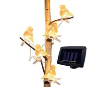 Solar LED Bird Clip On String Lights | Outdoor Garden Birds String Lights With Clip, Decorative Outdoor Lamp For Yard, Garden, Balconies, Trees, Pathways & Fences