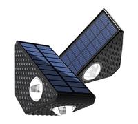 Solar Led Wall Lights Outdoor - 2 Pieces Versatile Lamp Sconce Decor | Wall Sconce | Sunlight To Energy For House Exterior Garage Garden Patio Front Porch Backyard Fence