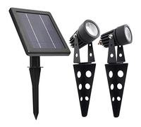 Solar Light Mart Lot de 50 mini spots LED solaires en fonte d'aluminium blanc chaud 60-100 lm par luminaire pour extérieur, jardin, cour, paysage