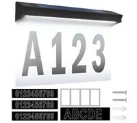 Solar Lighted House Numbers 2-mode Light Up Long Lasting Modern Waterproof