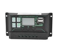 Solar Management Controller with LCD Display | PWM MPPT Regulator for Solar Panels / Battery Systems | Adjustable Dual USB 5V / 3A, 98% Efficiency, - 35℃ to 60℃ (30A)