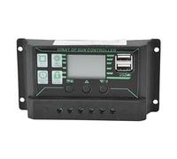 Solar Management Controller with LCD Display | PWM MPPT Regulator for Solar Panels / Battery Systems | Adjustable Dual USB 5V / 3A, 98% Efficiency, - 35℃ to 60℃ (10A)