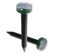Solar Mole Repellent,2 pcs Mole Repellent Stakes,Gopher Repellent Solar Powered,Pestless Solar,Rodent Repellent Groundhog Deterrent Vole Chaser Spikes for Outdoor Lawn