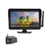 Solar No-Wire HD Backup Camera, Magnetic Reversing Camera Wireless，10.1in | Wireless Reversing Camera, Wireless Rear View Camera, 4-Channel Display for Multiple Views, Solar Powered & Magnetic Mounting