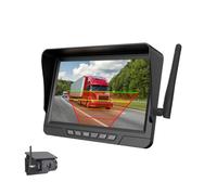 Solar No-Wire HD Backup Camera, Magnetic Reversing Camera Wireless，7in | Wireless Reversing Camera, Wireless Rear View Camera, 4-Channel Display for Multiple Views, Solar Powered & Magnetic Mounting