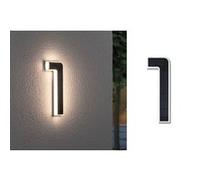 Solar Numéro de maison lumineux LED avec batterie interchangeable Numéro 1 IP44 3000K 6lm Noir Noir G