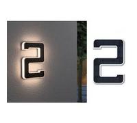 Paulmann Éclairage solaire pour numéro de maison 79843 0,20 W blanc chaud noir