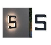 Solar Numéro de maison lumineux LED avec batterie interchangeable Numéro 5 IP44 3000K 6lm Noir Noir G