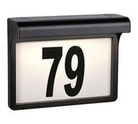 Paulmann 95388 luminaire d'extérieur LED solaire numéro de maison Dayton II IP44 carré incl. 1x0,05 watts Noir lampe d'extérieur plastique 3000 K