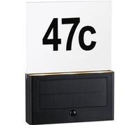 Solar Numéro de maison lumineux LED Neda Détecteur de mouvement favorable aux insectes IP44 2200K 18lm Anthracite Anthracite G