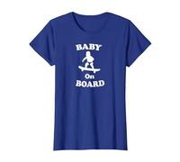 Solar Opposites Terry Baby on Board T-Shirt, Femme, Bleu Royal, M