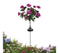 Solar Outdoor Flowers - Led Memorial Garden Light, 28.74 Inches Decor with 56 Color Leds, Artificial Floral, Lawn Ornament, Sympathy Arrangement for Remembrance Memorial Honoring Loved