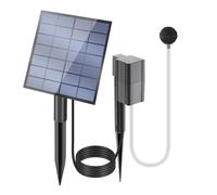 Solar Oxygen Pump, Adjustable Air Bubbler for Aquarium Pond Tank, Energy-Saving Fish Tank Aerator with Panel for Outdoor Fountain Pool Breeding Garden Use, Quiet Bubbler with Solar Power Panel