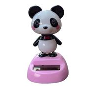 Solar Panda Car Dashboard, Cute Solar Powered Swinging Panda Figure, Resin Material with Energy Design, Dashboard Decor with Dynamic Swing Style, Car Decoration for Truck SUV Tractor Automobile Home