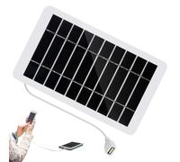 Solar Panel Charger, 2w Waterproof Power Backup, 5v Output Compact Sunlight Energy Source, Perfect for Marine Trailer Camping Farm Boat Roof Travel Off-Grid Outdoor Use, 15.7x9.4x0.18cm ABS