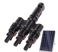 Solar Panel Connector - Solar Panel Splitter For Parallel | 3 To 1 Waterproof Parallel Connection Splitter | Solars Branch Connector For Home, Roof, Photovoltaic System, Businesss