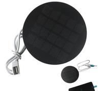 Solar Panel For Camera - 6.2 Inches 1.2W 5V USB Waterproof Charger, Portable Round Solar Power Panel | Crystalline Silicon Backup Charger, For Security Cameras, Phones, Fans, Camping, RV, Travel And O
