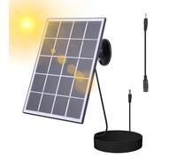 Solar Panel For Home Security Camera, 10W DC Solar Charger With 360° Adjustable Mount, Continuous Power Supply For Outdoor And Battery-Operated Cameras, 6.6x4.6x0.3in