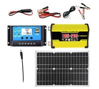 Solar Panel Kit | 12 Volt Solar Panel Complete System 300 Watt Converter | Inverter | DC 12V to AC 110V/220V Solars Power Converter 30A Controller with 2 USB Ports and LED Display