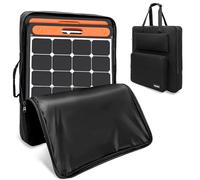 Solar Panel Travel Bag, Padded Portable Solar Panel Storage Bag Compatible with 2 Jackery SolarSaga 100W 200W 100X, Water-Resistant Protective Carrying Pocket Case for Outdoor Camping Travel
