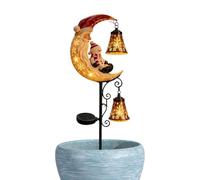 Solar Path Lights Christmas Snowman Moon Garden Stake Waterproof LED