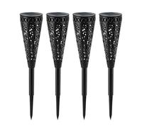 Solar Pathway Lights - 4 Pieces LED Hollow Out Waterproof Yard Art Decor