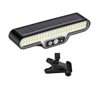 Solar Pathway Lights - Clip On Motion Sensor Waterproof Lamp | Outdoor Garden Illumination with Auto On Off, Bright Security Sconce with Wide Angle, Fence Deck Lighting for Patio