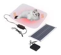 Solar Pet Heating Pad - Waterproof Heating mat for pets, solar thermal cat bed, adjustable warming pad | outdoor winter solar heating pet mat 100w electric blanket for cats dogs rabbits animals