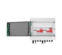 Solar Photovoltaic PV Combiner Box Surge Lightning Protection 2 Input 2 Out 2 String DC 600V Fuse MCB SPD Box IP65 NWPNLXEA(25A DC MCB)