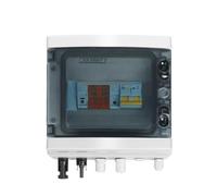 Solar photovoltaic PV Combiner Box With Lightning Protection 1 input 1 out DC 600V Fuse MCB SPD Box IP65 CZAOINCU(16A DC MCB)