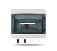 Solar photovoltaic PV Combiner Box With Lightning Protection 2 input 1 out DC 600V Fuse MCB SPD Box IP65 12ways NWPNLXEA(63A DC MCB)