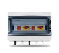 Solar photovoltaic PV Combiner Box With Lightning Protection 2 input 2 out DC 1000V Fuse MCB SPD Box IP65 18ways AUOQKQUT