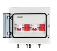 Solar Photovoltaic PV Combiner Box With Lightning Protection 2 Input 2 Out DC 500V 15A Fuse MCB SPD HT Waterproof Box IP65 12Way(DC MCB 50A)