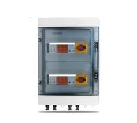Solar photovoltaic PV Combiner Box With Lightning Protection 4 input 2 out DC 1000V Fuse MCB SPD Box IP65 24ways MQXFCZUX