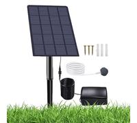 Solar Pond Aerator - 2W Oxygen Pump With Battery Backup, Features High Efficiency Solar Panel And Automatic Nighttime Power Storage, Ensures 24/7 Continuous Dissolved Oxygen For Outdoor Koi Ponds, Ult