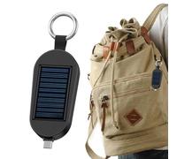 Solar Power Bank 3000mAh - Portable Solar Charger with Wireless Charging for Watch & Phones, Type-C Output | Compact Keychain Design for Travel, Outdoor & Camping