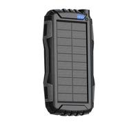 Solar Power Bank, 42800mAh Portable Charger, 6.82x3.48x1.66 inches Heavy Duty External Battery Pack with Built in Cables, SOS Strobe Flashlight for Hiking, Survival and Home Use