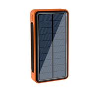 Solar Power Bank - 5V1A Solar Charger Power Bank | Chargeur de téléphone portable exploité par solaire | Support de batterie 20000 mAh 4 Équipement électronique pour adultes Adolescents hommes Don