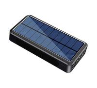 Solar Power Bank - Large Capacity Portable Charger, Solar USB Power | 30000mAh Rechargeable Phone Battery, Light for Camping, Outdoor Adventures, Hiking Trips, and Use