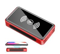 Solar Power Bank - Portable Solar Charger, Outdoor Power Source | 30000mAh High Capacity Phone Charger, Camping Light for Hiking, Picnic, and Travel Power Backup