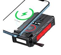 Solar Power Bank - Solar Charger - Hand-Cranked Power Bank With LED Light | Foldable Wireless Powerbank Built-In SOS Alarm Function And Compass For Cyclists Fishing Hiking, Women Men