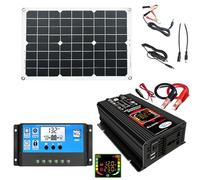 Solar Power Kit - Compact Renewable Setup, Eco-Friendly Power Solution | - Battery Backup System, Inverter Charger Combo Package, Solar Energy System Farm Mobile Solarr Systtem RV Travel Use