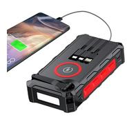 Solar Powerbank, 20000mAh Portable Survival Station, 6.5-inch Wireless Charger with SOS Alarm and Compass, Rugged Battery for Cycling, Hiking, and Fishing Cyclists Preppers