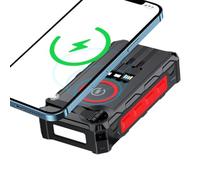 Solar Powerbank - Wireless Fast Charging, Waterproof 20000mAh Battery Pack