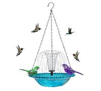 Solar Powered Bird Bath - Hangable Shower Waters Bowl, Solar Fountain for Bird Bath with Water Pump, Eco-Friendly Outdoor Birds Water Feature | for Hummingbird Garden Backyard Balcony