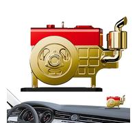 Solar Powered Car Aromatherapy Diffuser - Dashboard Fragrance Decor | 8x6cm Rotating Device with Solar Spinner, Alloy Engine Style Ornament with Scent Tablet Holder, Vehicle Interior Accessory
